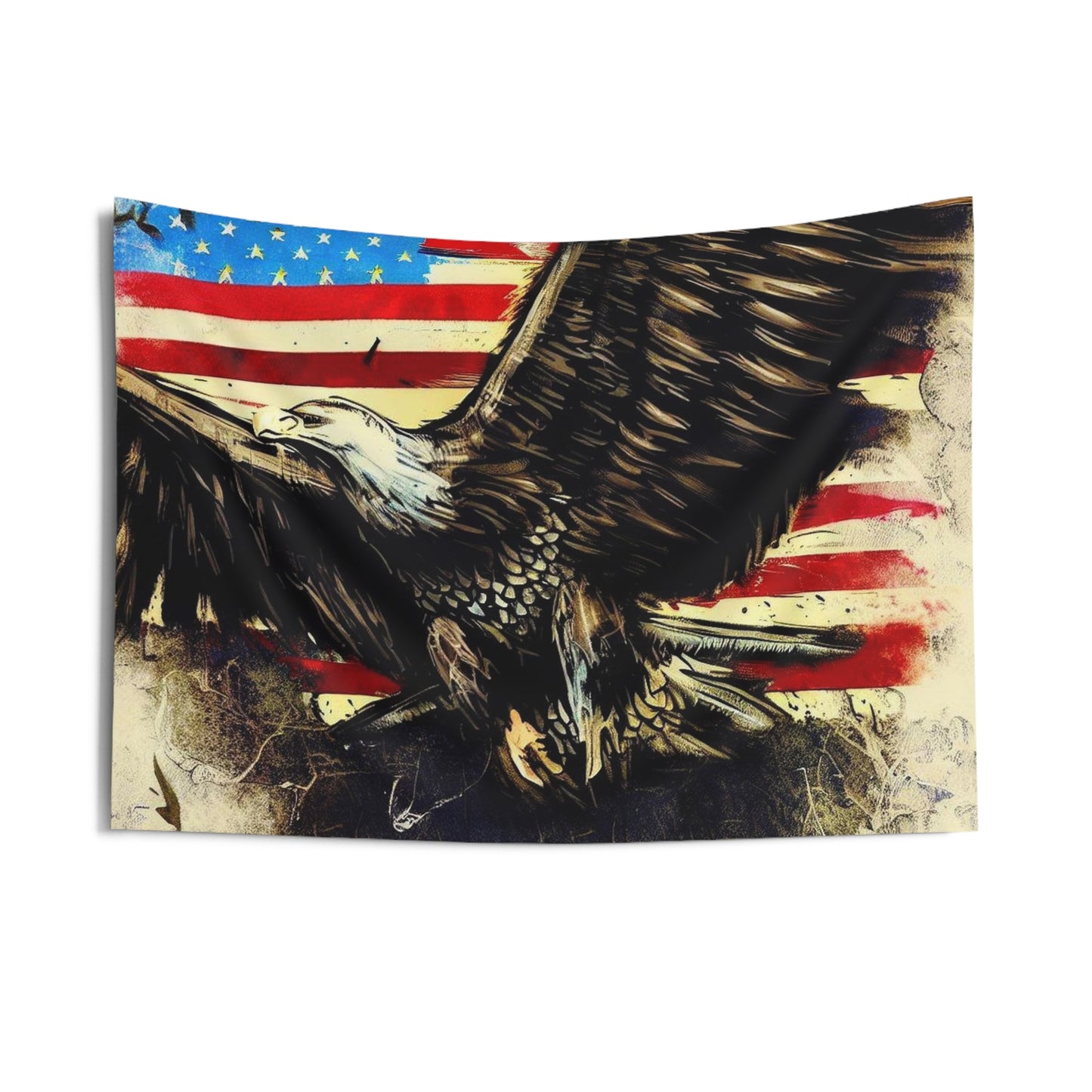 Creative Indoor Wall Art Tapestries - 4th of July Soaring Eagle - Wall Decoration Gift Items