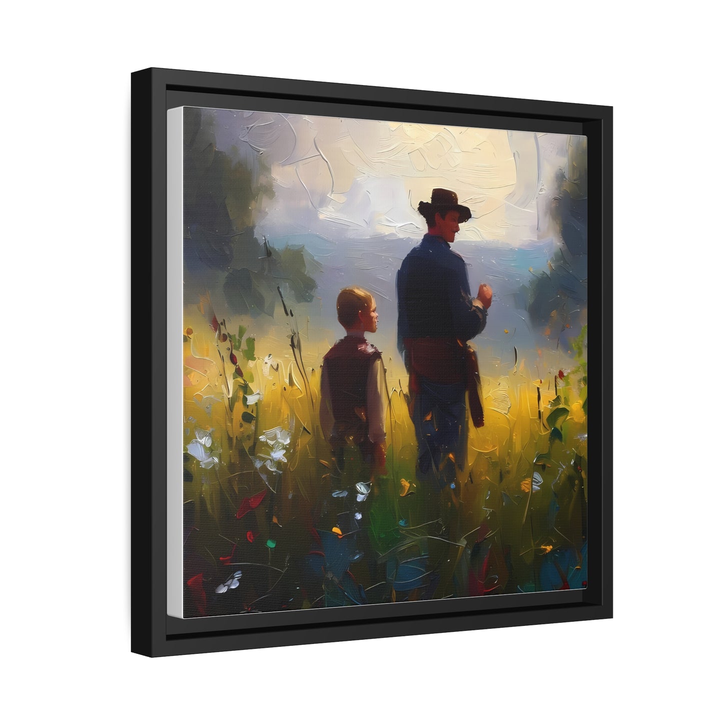 Awesome Matte Wall Art Canvas Decor Black Frame - Fathers Day Gift Item
