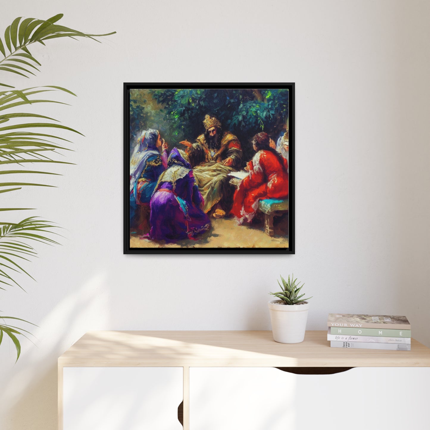Matte Canvas, Black Frame - King Saul and the Witches of Endor