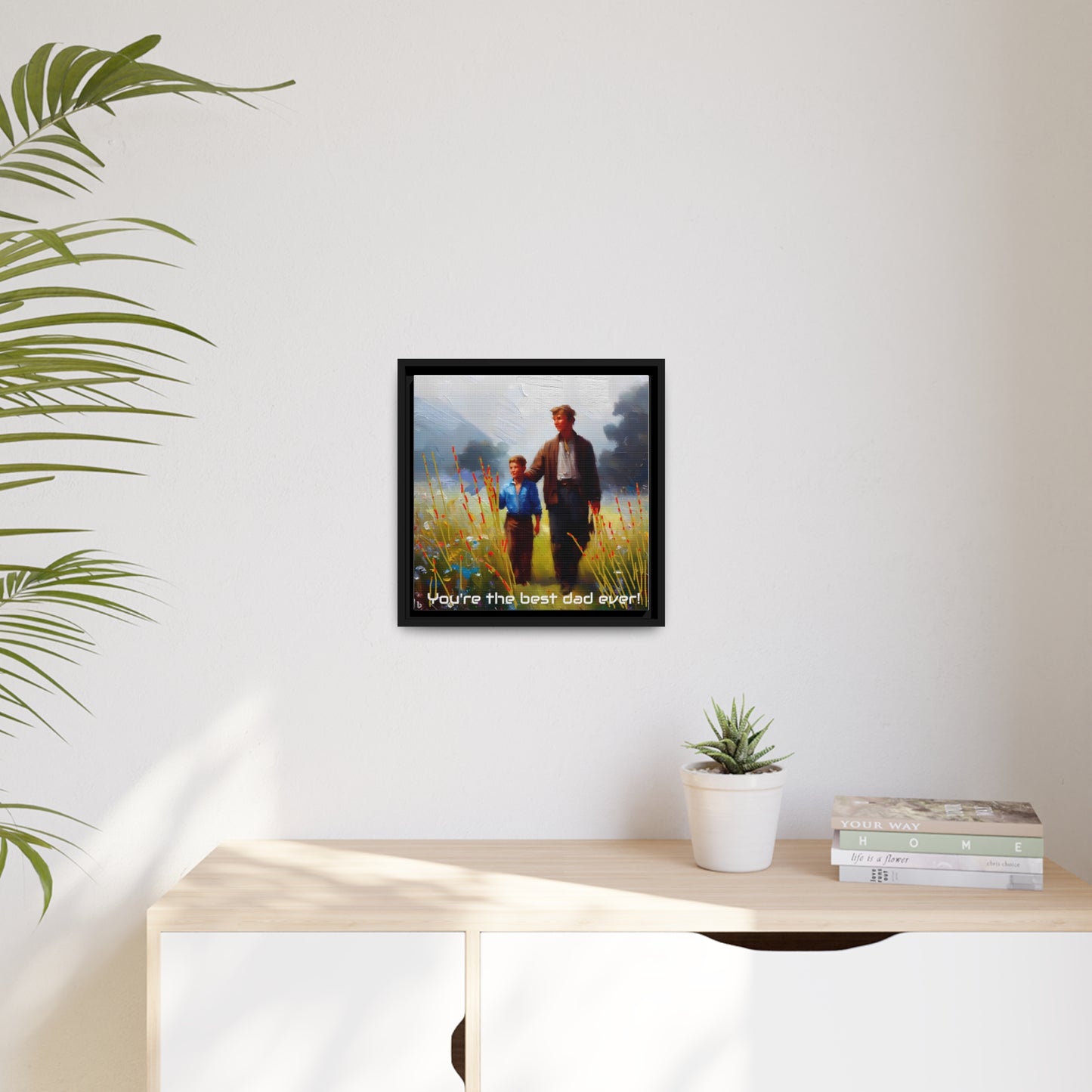 Awesome Matte Wall Art Canvas  Black Frame - Fathers Day Gift Item