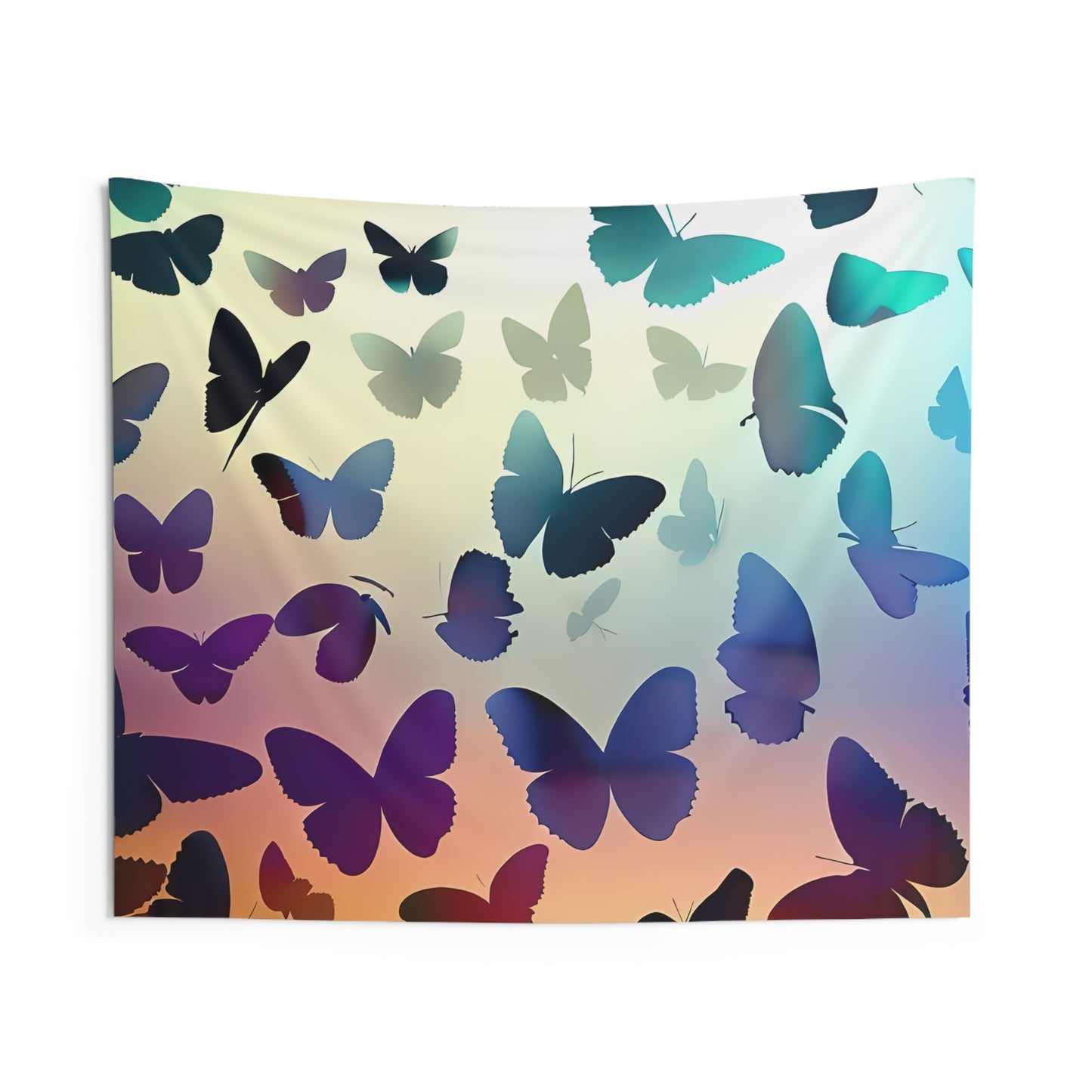 Creative Indoor Wall Art Tapestries - Butterflies Collage Render - Wall Decoration Gift Items
