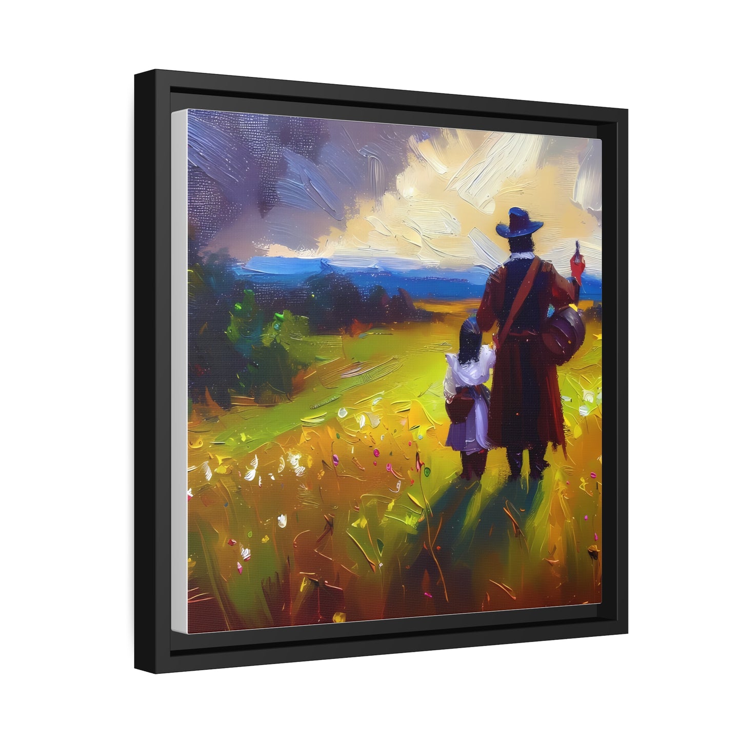 Awesome Matte Wall Art Canvas Decor Black Frame - Framed Canvas Art Fathers Day Gift Item