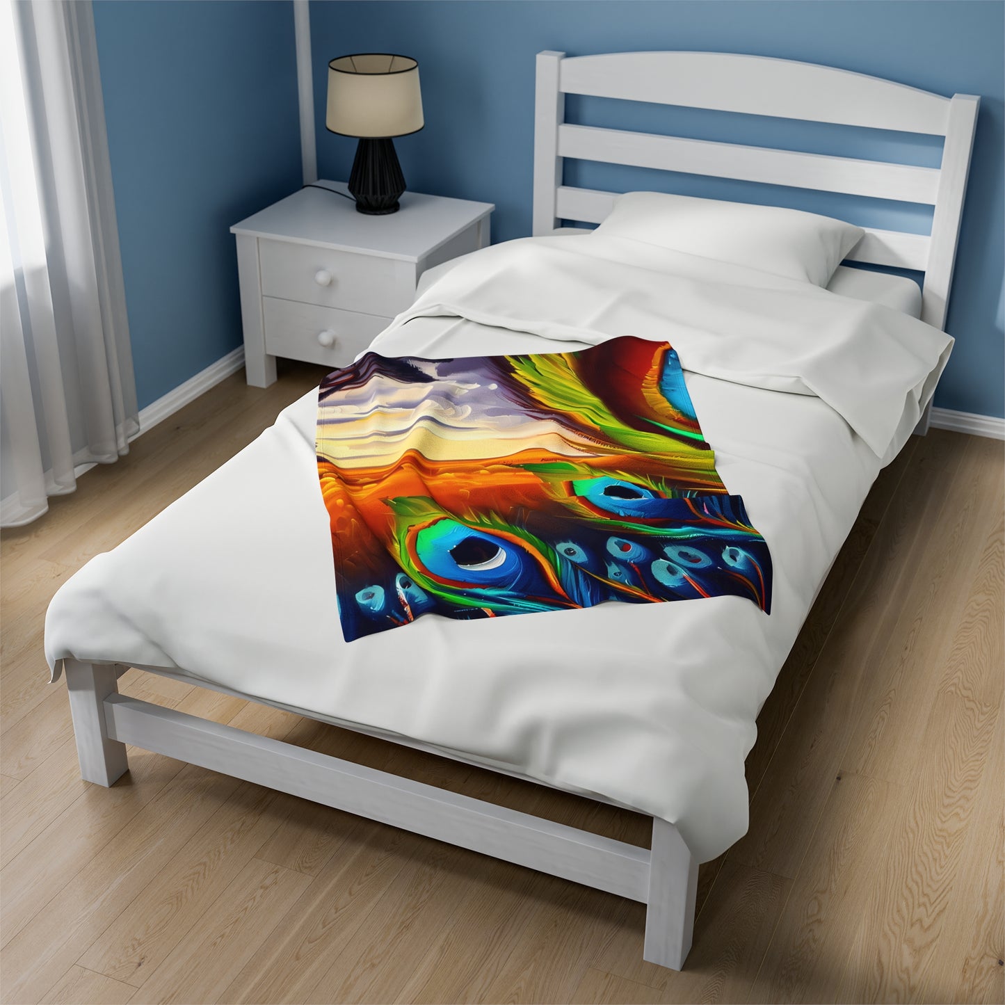 Home Decor Designer Dreamcatcher Velveteen Plush Blanket - Home Decor Modern Art - Multicolor