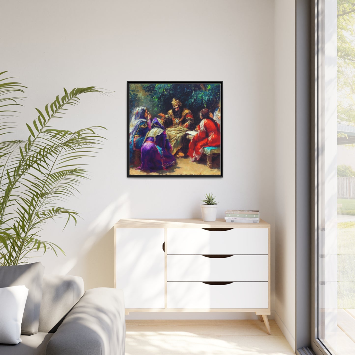 Matte Canvas, Black Frame - King Saul and the Witches of Endor