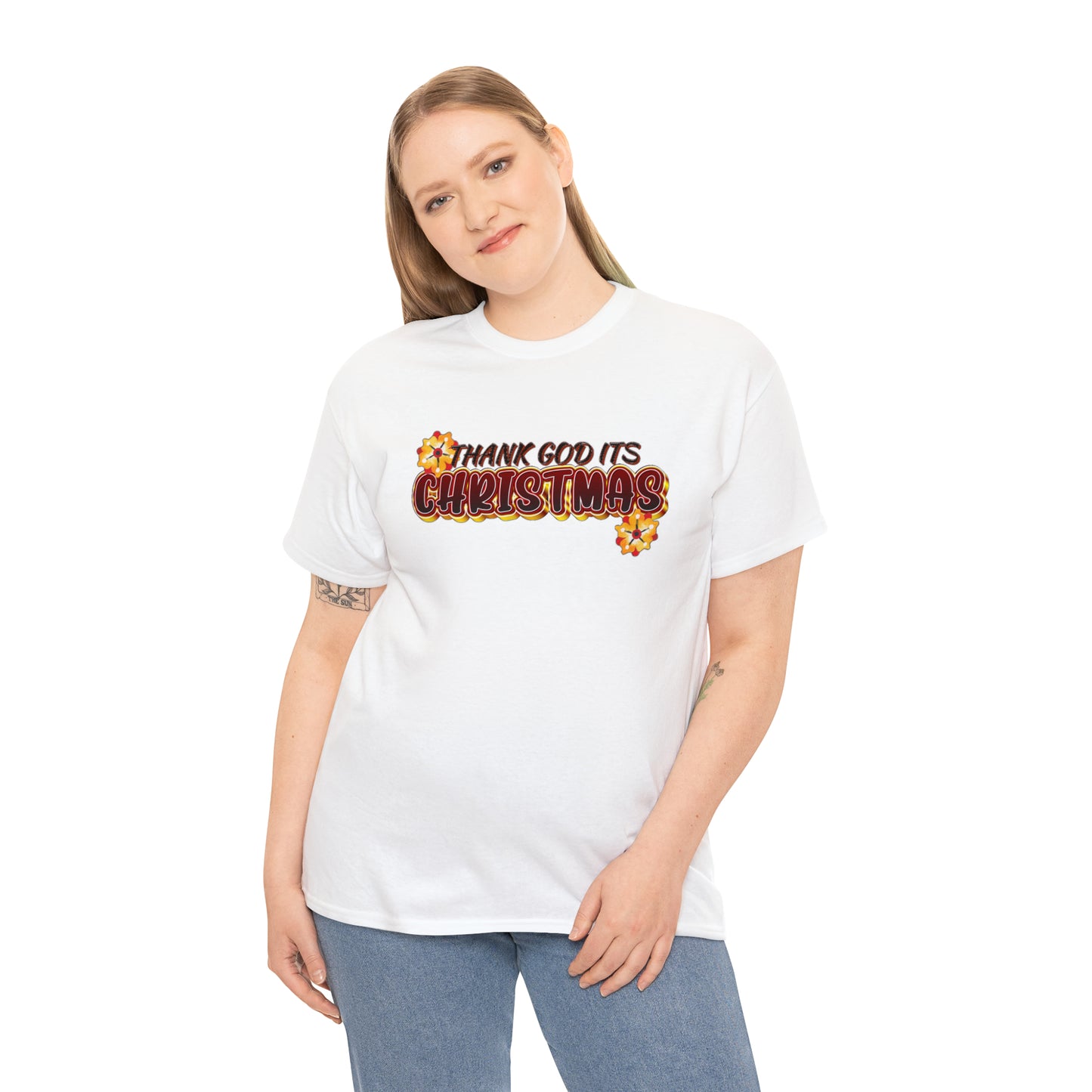 Thank God Its Christmas - Heavy Cotton Tee for Men and Women