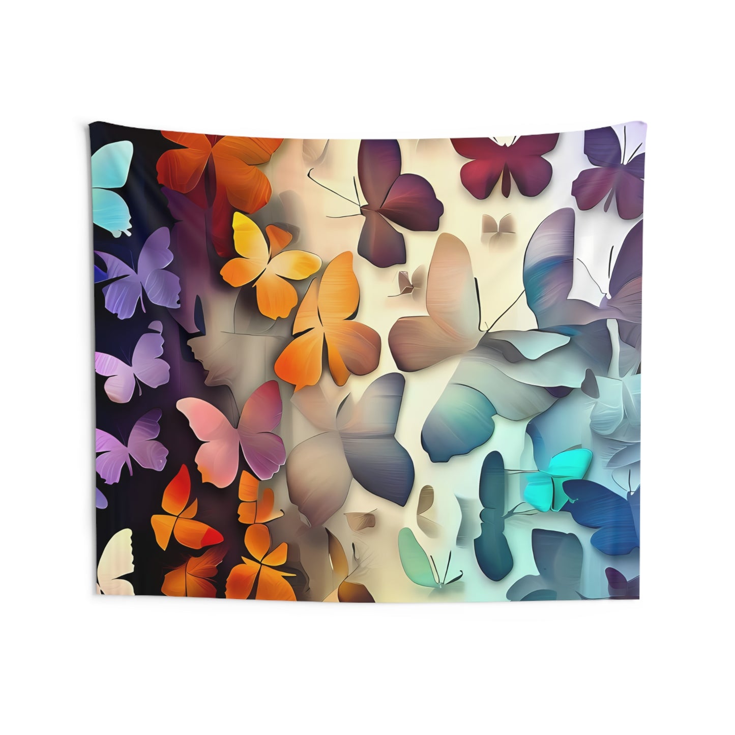 Creative Indoor Wall Art Tapestries - Butterflies Collage Render - Wall Decoration Gift Items