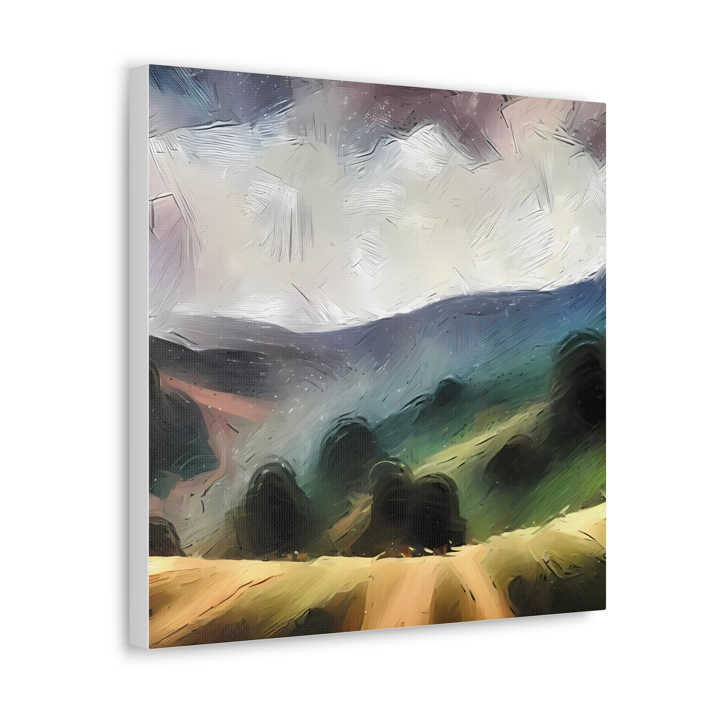 Amazing Landscape Large Wall Art Canvas Gallery Wraps - Romantic Rolling Hills Country Framed Canvas Wall Art