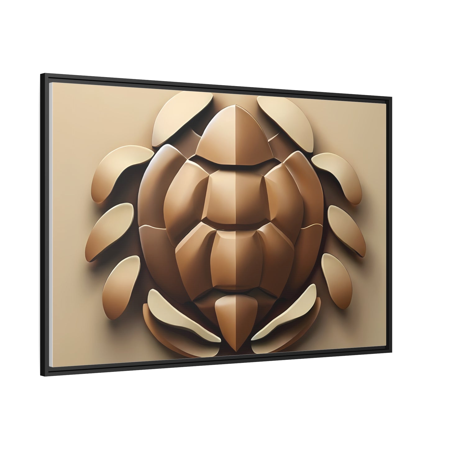 Home Decor - Matte Canvas Wall Art, Black Frame - Turtleback - Fathers Day Gift Item Special
