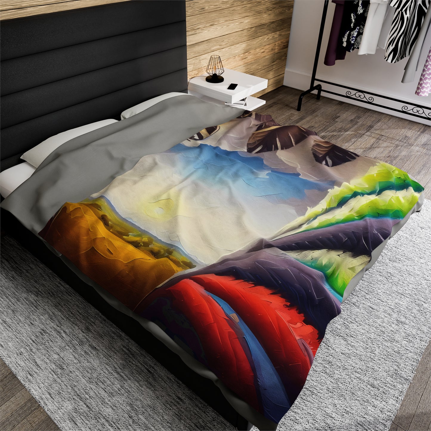 Home Decor Designer Dreamcatcher Velveteen Plush Blanket - Home Decor Modern Art - Multicolor