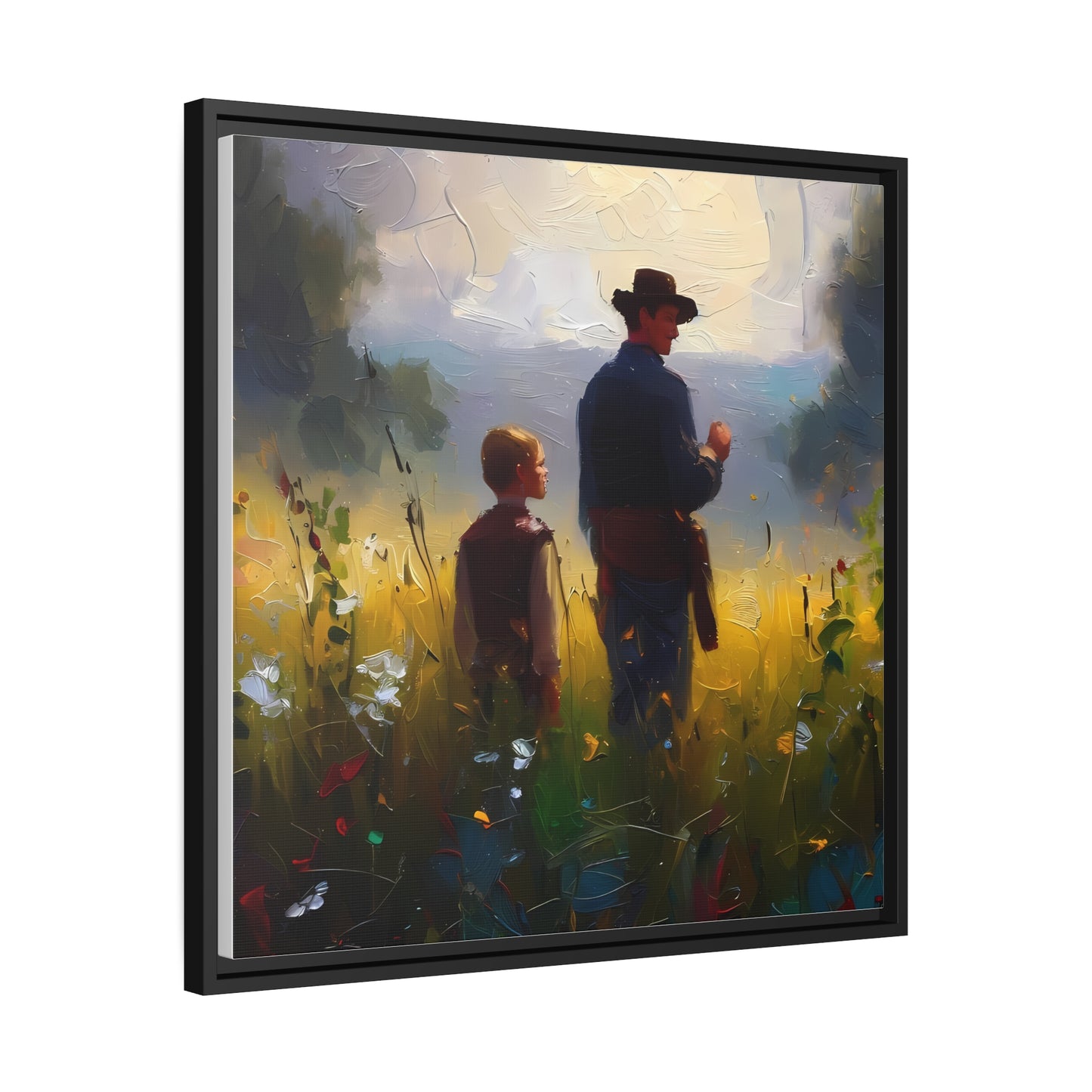 Awesome Matte Wall Art Canvas Decor Black Frame - Fathers Day Gift Item