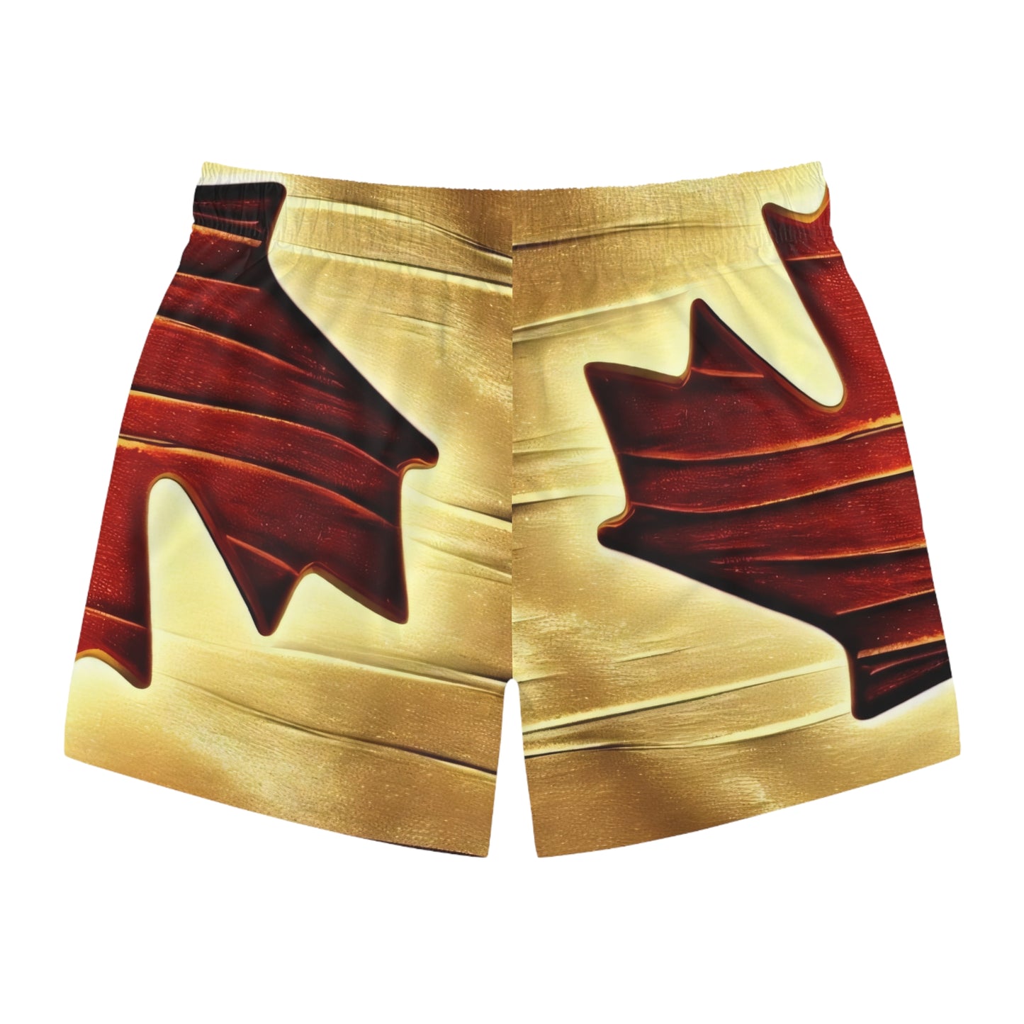 Vintage Rustic Fashion Mens Swim Trunks - Canadian Flag Swim Shorts Mens